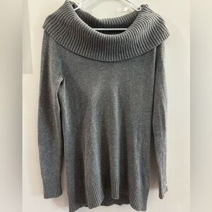 Banana Republic Cashmere Wool Women’s Turtleneck Sweater Size S Gray Cowl